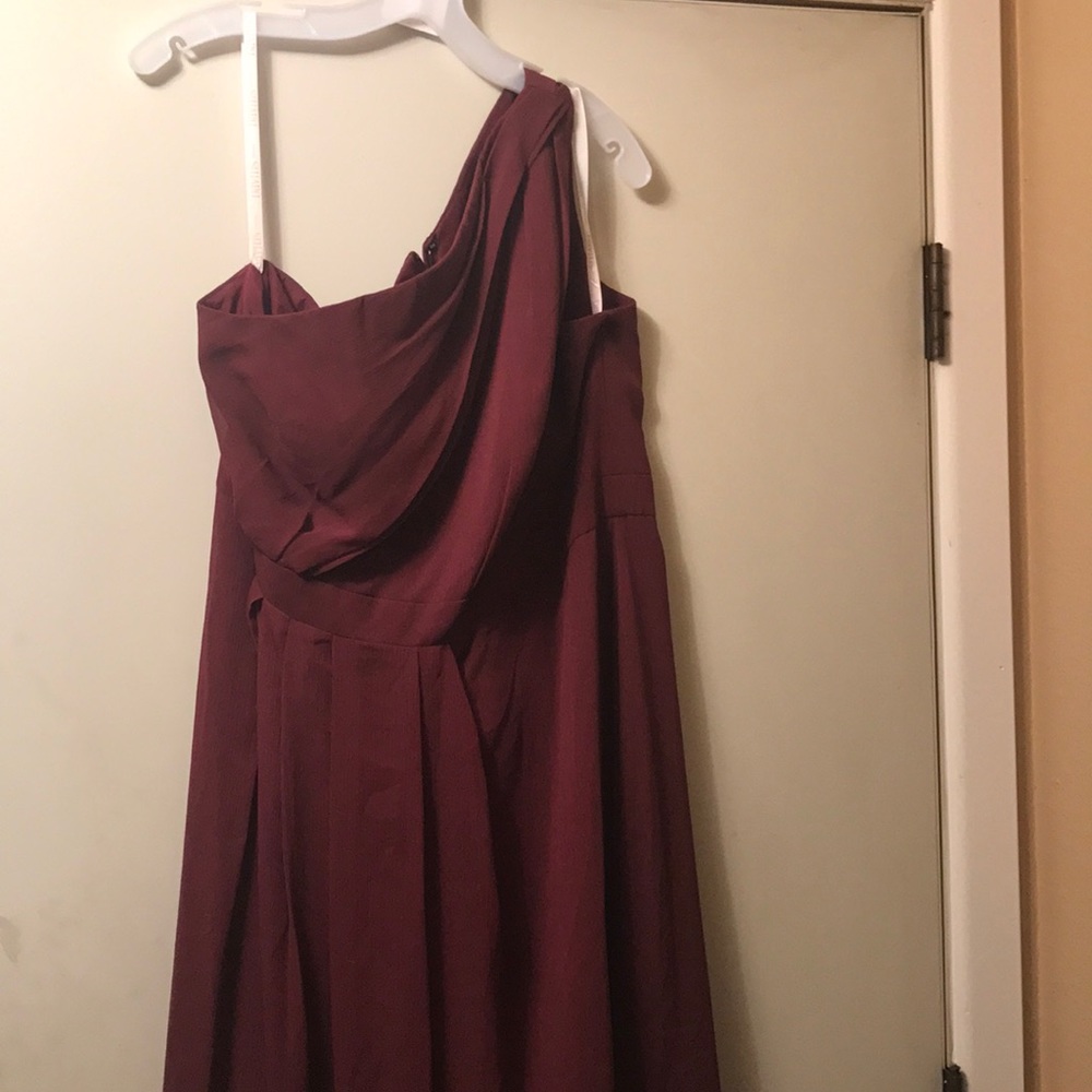 Floor Length One Shoulder Bridesmaid Dress
